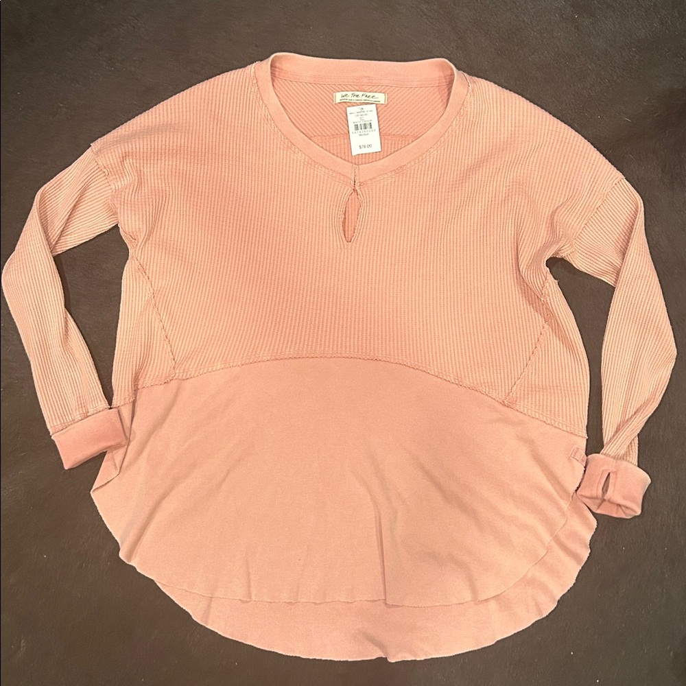 We The Free Dusty Rose Long Sleeve Top